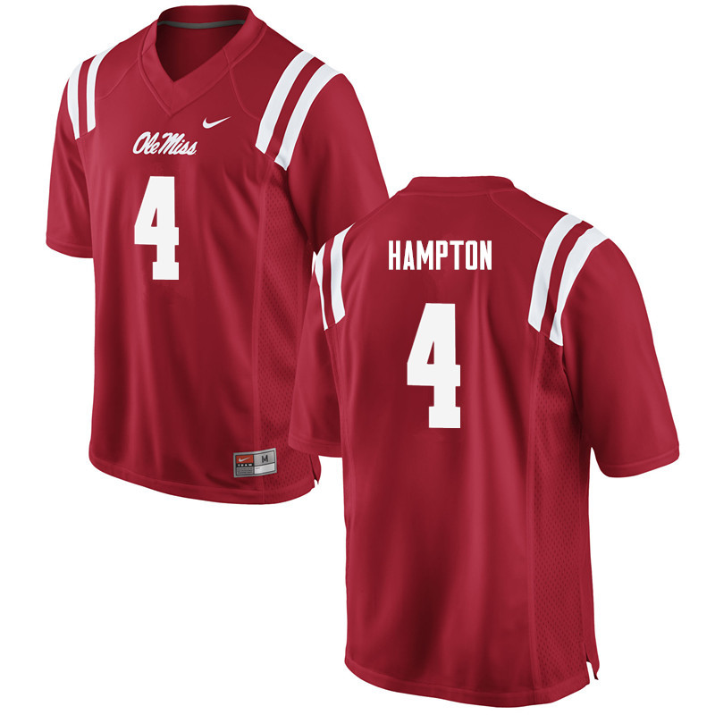 C.J. Hampton Ole Miss Rebels NCAA Men's Red #4 Stitched Limited College Football Jersey RBR8358LY